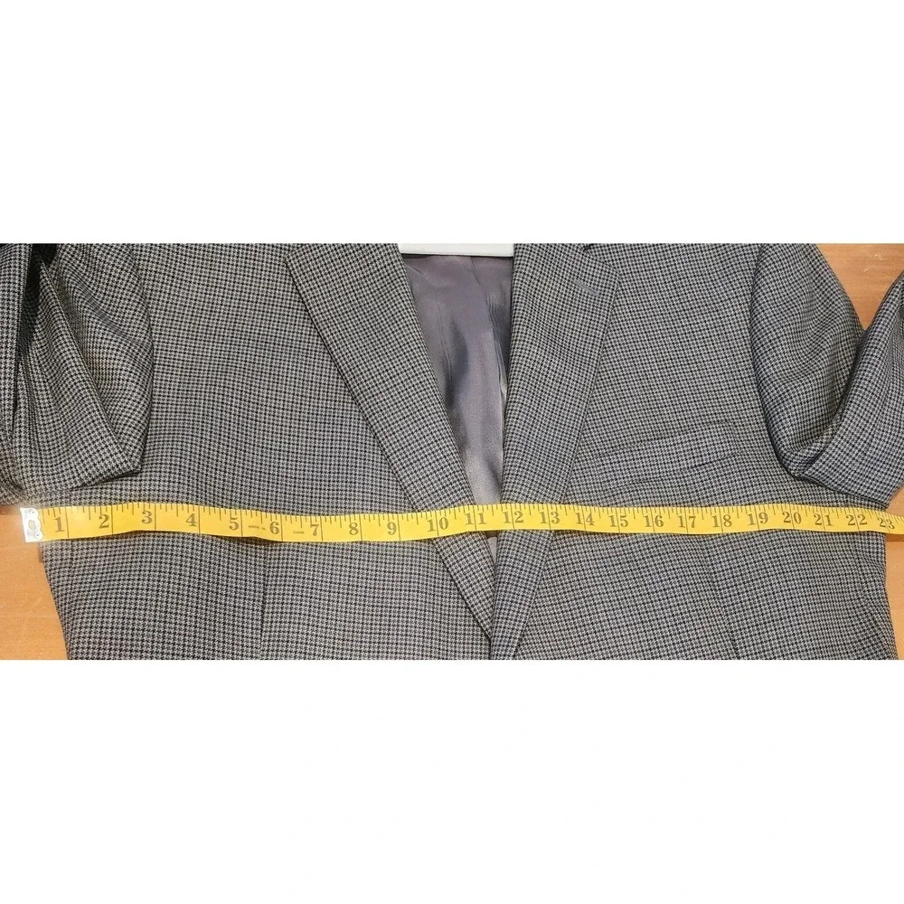 Lauren Ralph Lauren‎ LRL Sport Coat Mens 46L Gray Houndstooth Wool Blazer Career
